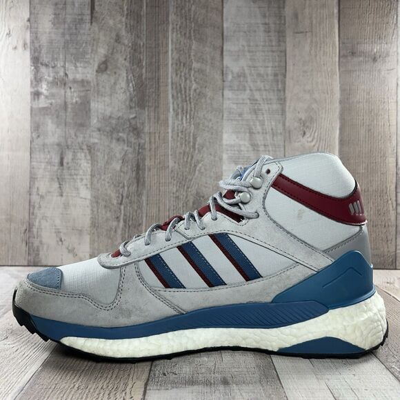 Adidas Mens 10.5 Human Made X Marathon Free Hiker Shoes Clear Onix Burgundy Gray - Picture 9 of 16